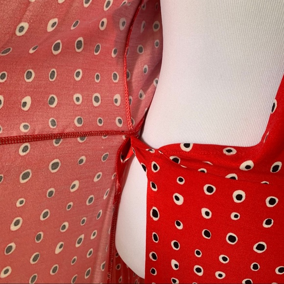 NWT Old Navy True Wrap Sexy Print Red Dress S - Picture 8 of 10